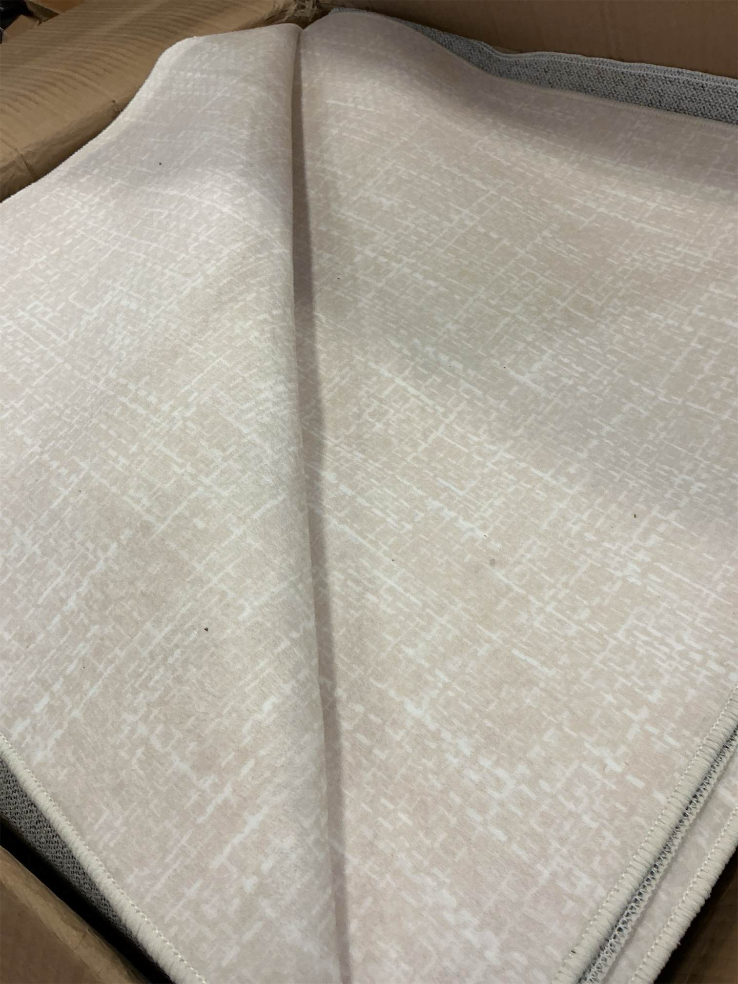 RUGSREAL Washable Rug for Living Room Non-Slip Modern Abstract Area Rug Stain Resistant Large Bedroom Rug Contemporary Accent Throw Floor Carpet Solid Rug for Dining Room Home Decor, Beige