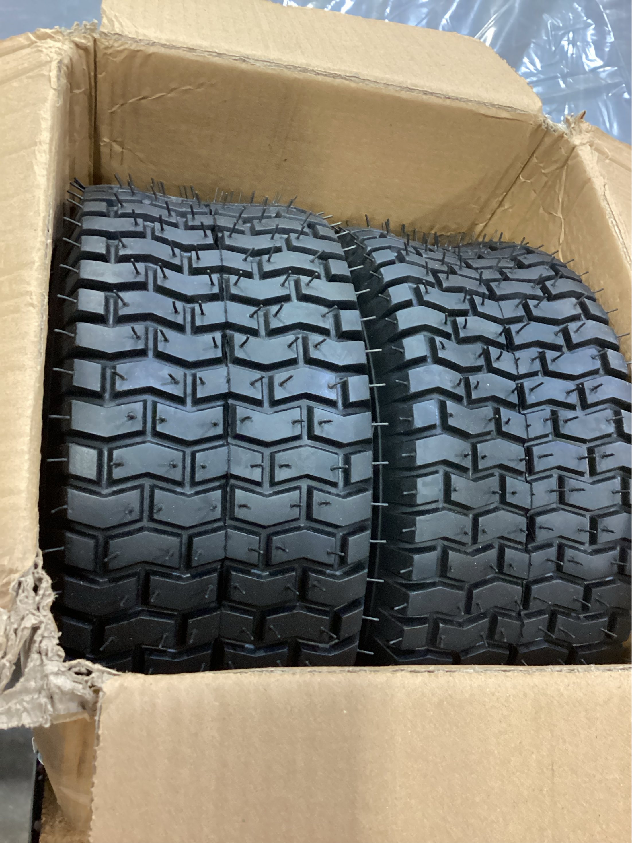 13x5.00-6 Tire and Inner Tube Set, TR-13 Straight Valve Stem, Replacement Riding Mower Front Wheel Assembly, 2 Pack