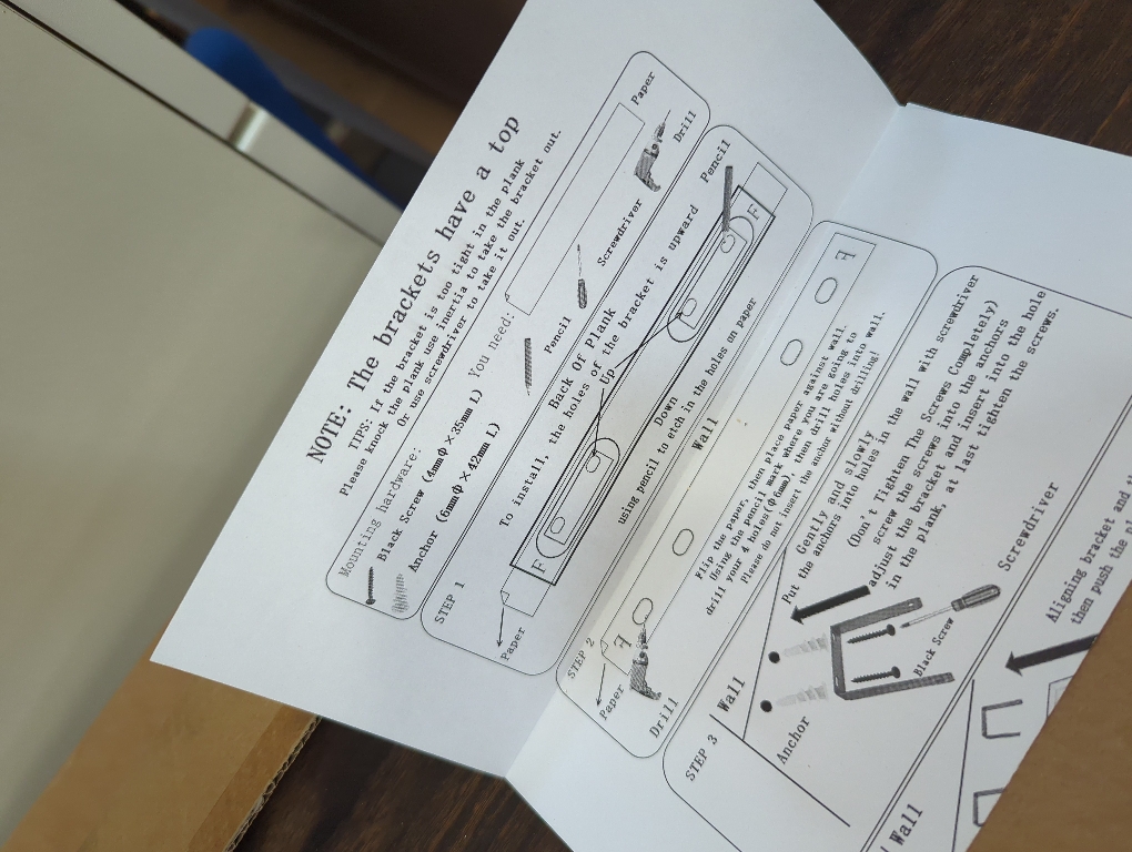 48 Inch Floating Shelves for Wall Rustic Brown Wood Wall Shelves for Bedroom Set of 4