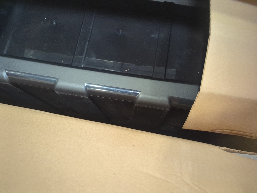 Pack of 4 31 Gal. Utility Storage Bin in Black (4-Pack)