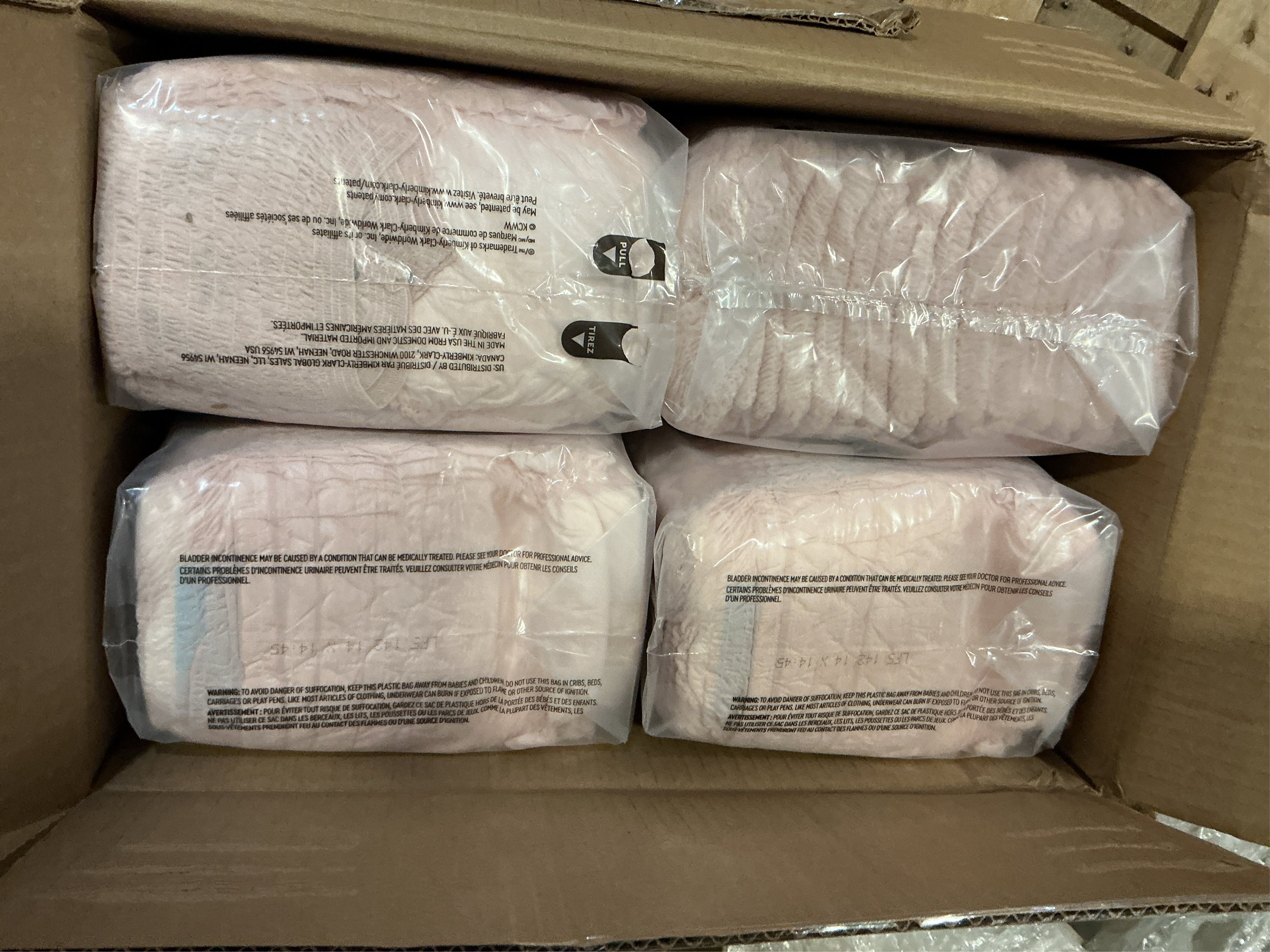 Depend Night Defense Adult Diapers, Incontinence & Postpartum Bladder Leak Underwear for Women, Disposable, Overnight, Medium, Blush, 60 Count (4 Packs of 15), Packaging May Vary