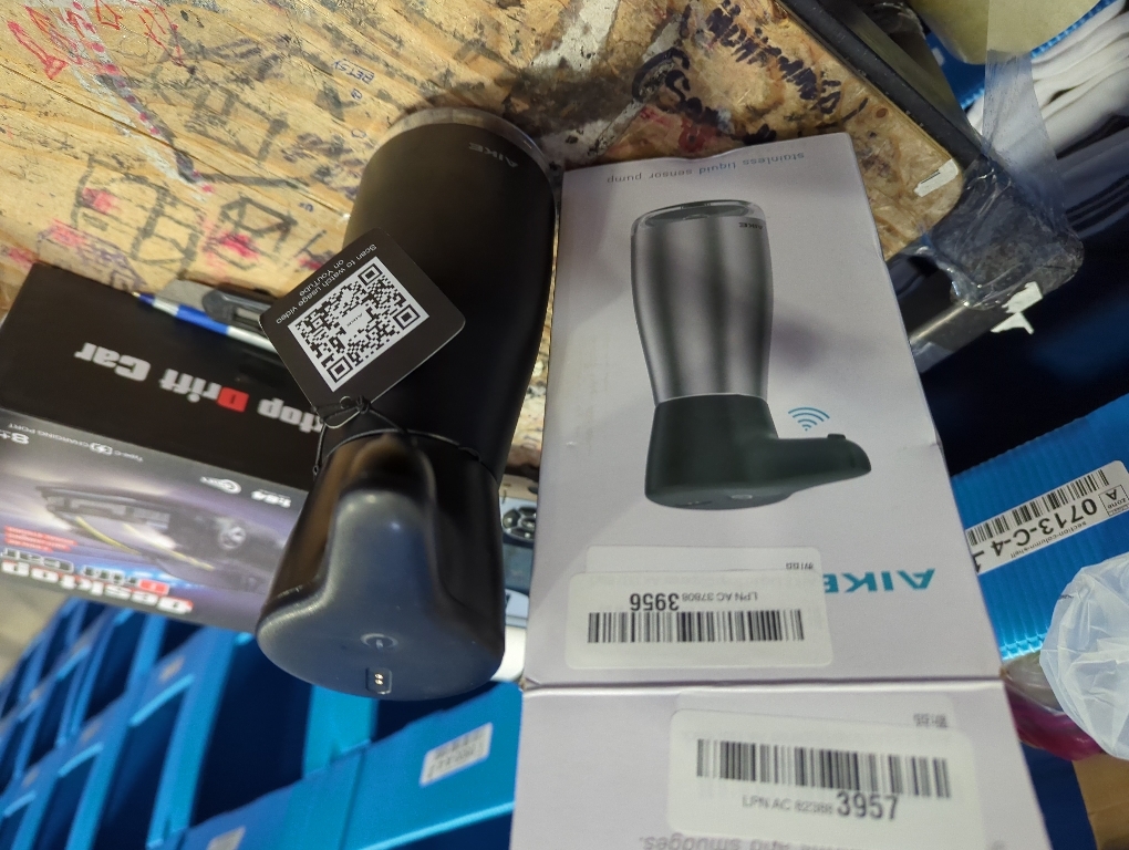 AIKE Magnetic Charging Waterproof Automatic Soap Dispenser for Liquid Soap Spot Resist Stainless Finish 14fl.oz. Model AK1337