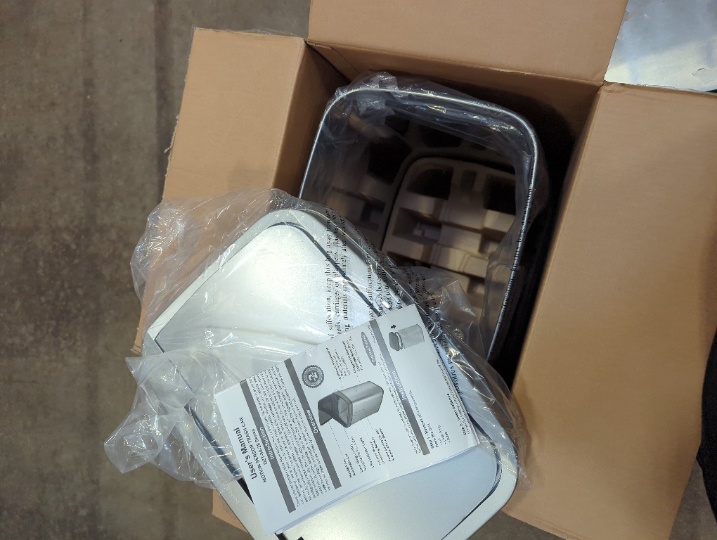 Ninestars 21 Gallons Automatic Large Kitchen Trash Can with Lid, Motion Sensor Trash Can for Kitchen, LivingRoom, Office, 80 Liter X Large Touchless Stainless Steel Garbage Bin (Rectangular)