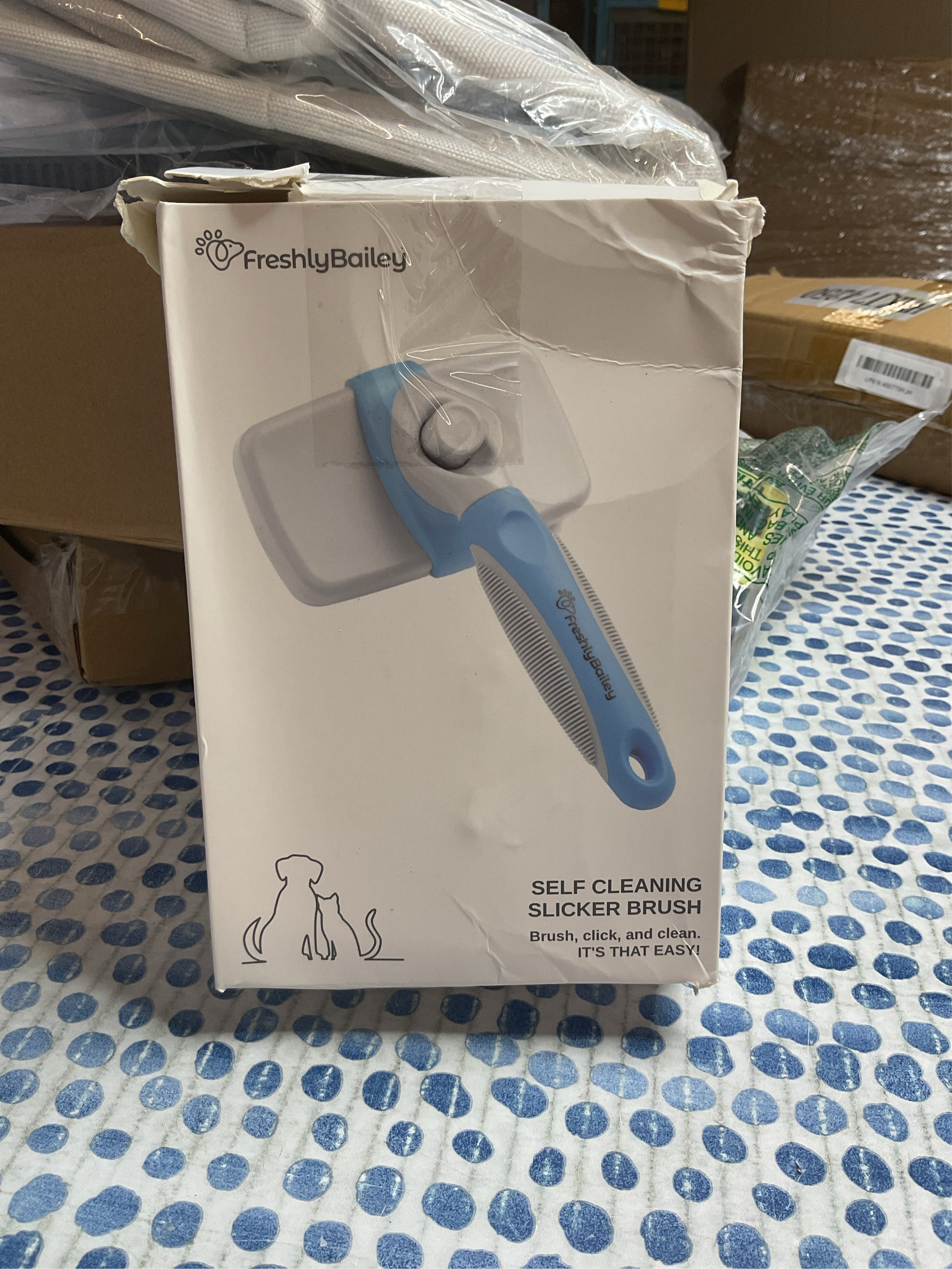 Slicker Dog Brush - Self Cleaning For Pets