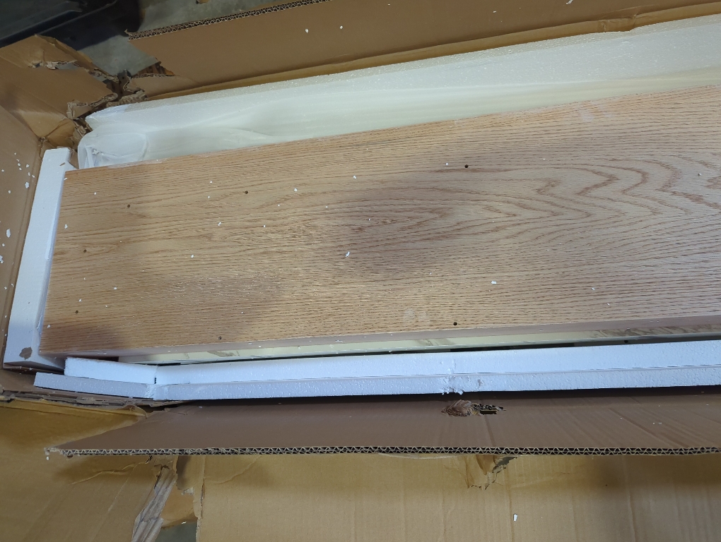 Fire Place Frame White and Birch
