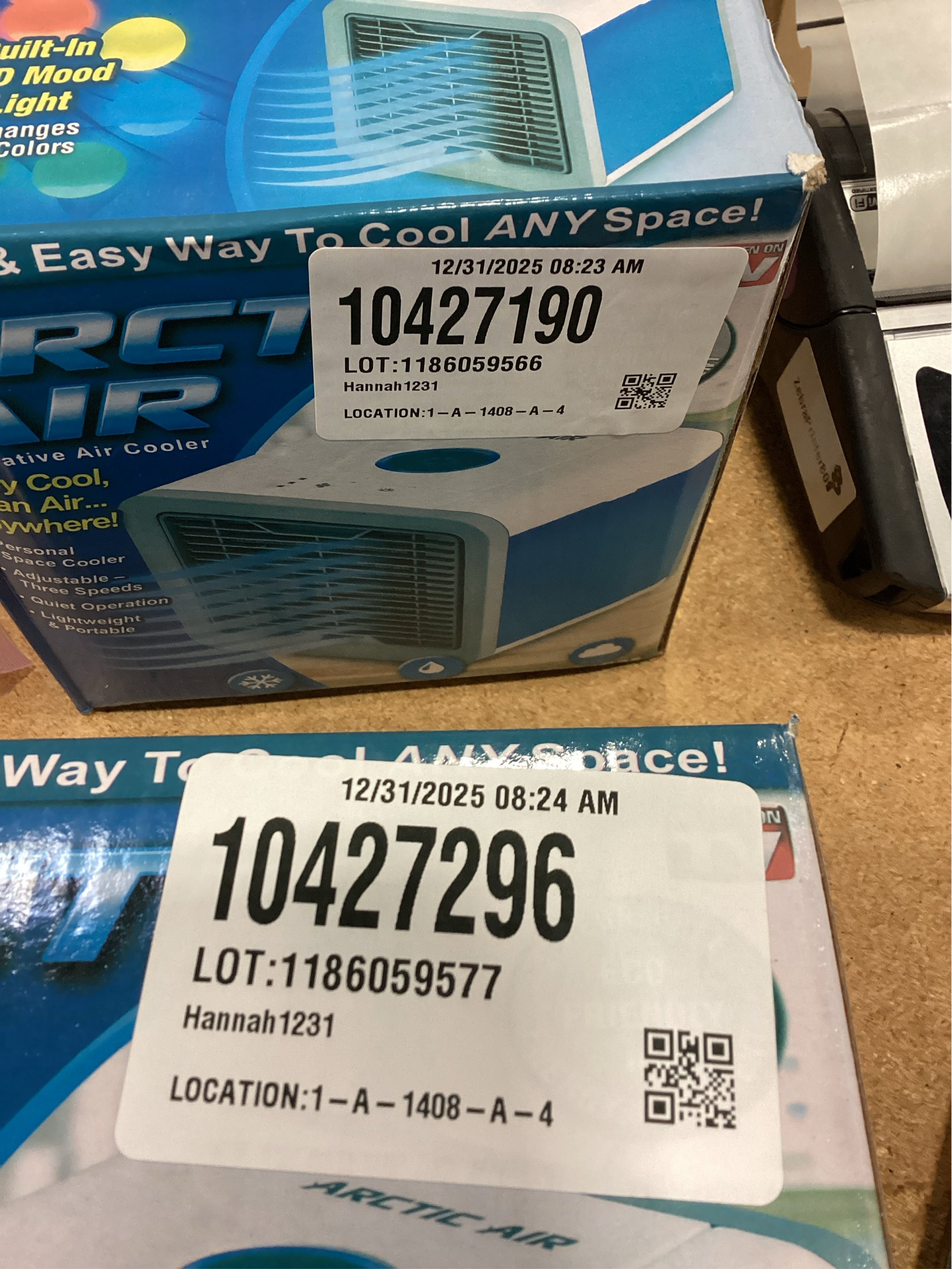 Arctic Air Pure Chill Evaporative Air Cooler By Ontel - Powerful 3-Speed Personal Space Cooler, Quiet, Lightweight And Portable For Bedroom, Office, Living Room & More