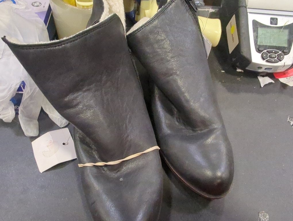 Size 8M Color Black Women's Slouchy Leather Ankle Boots,Low Heel Booties Outdoor Comfy Casual Waterproof Classic Winter Riding Boots Vintage Round Toe Slip On Mid Calf Fashion Comfortable Walking Shoes