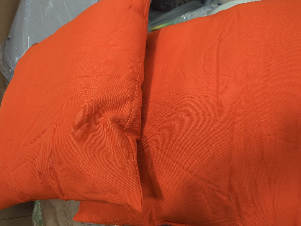 Throw Pillows, Pillows with Inserts, Square Decorative Pillows for Patio Furniture Garden Couch Sofa Home(Orange, Set of 2)