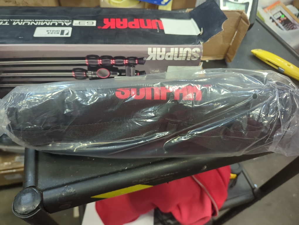 Sunpak - TravelLite Pro Reverse Folding 63 Tripod - Black with red accents