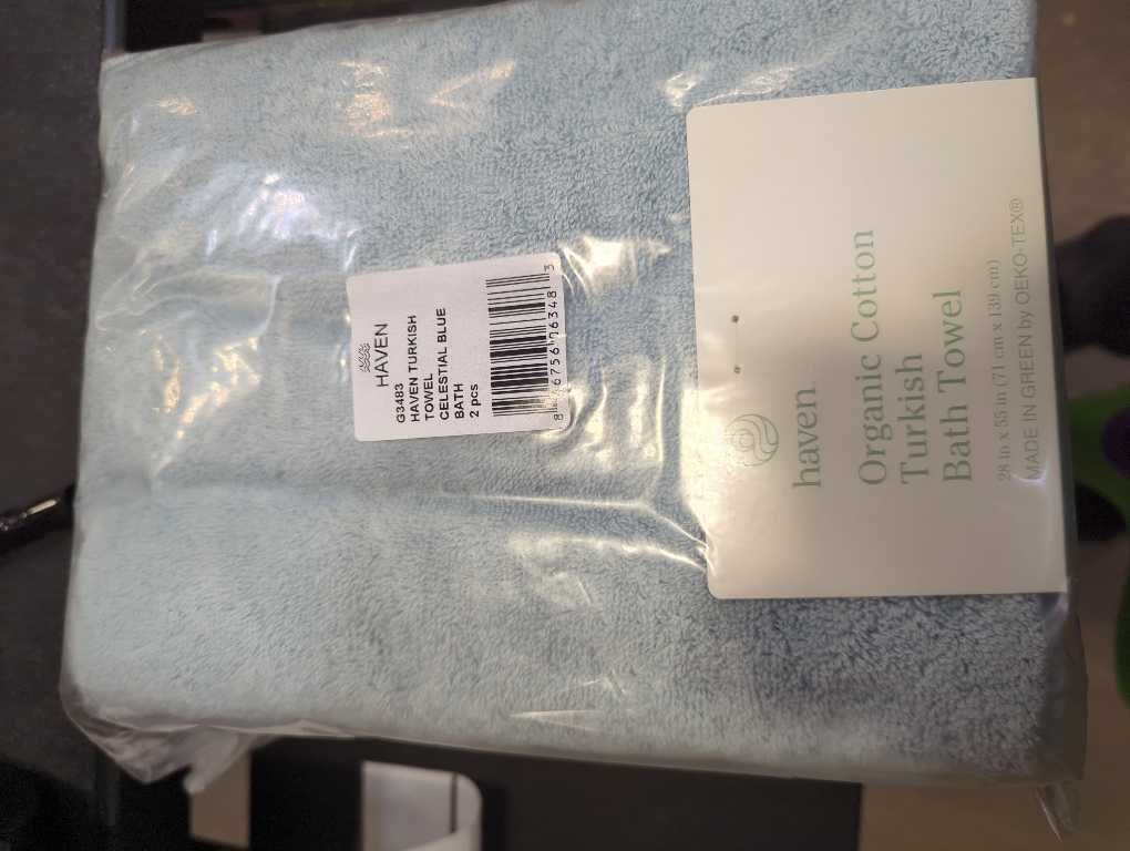 Haven Turkish Bath Towel Celestial Blue 2pc