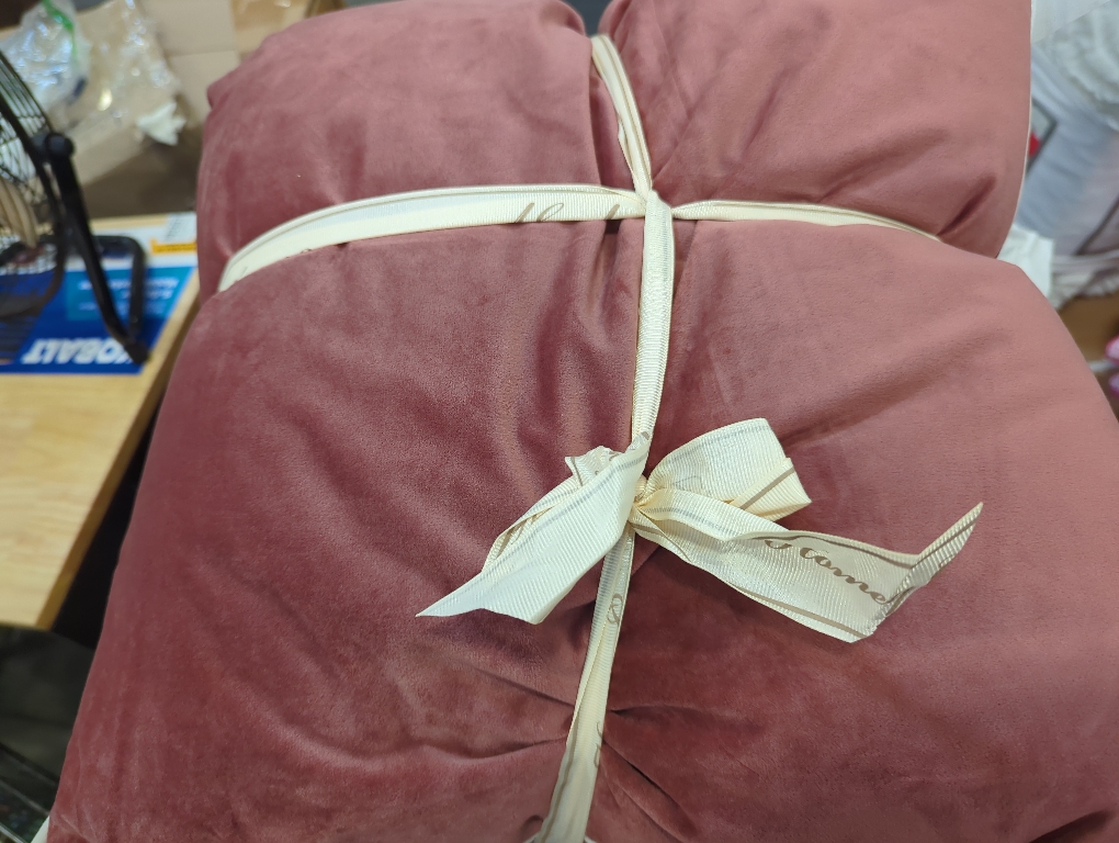 Homey Cozy Decorative Pillows Set of 2 Maroon and White