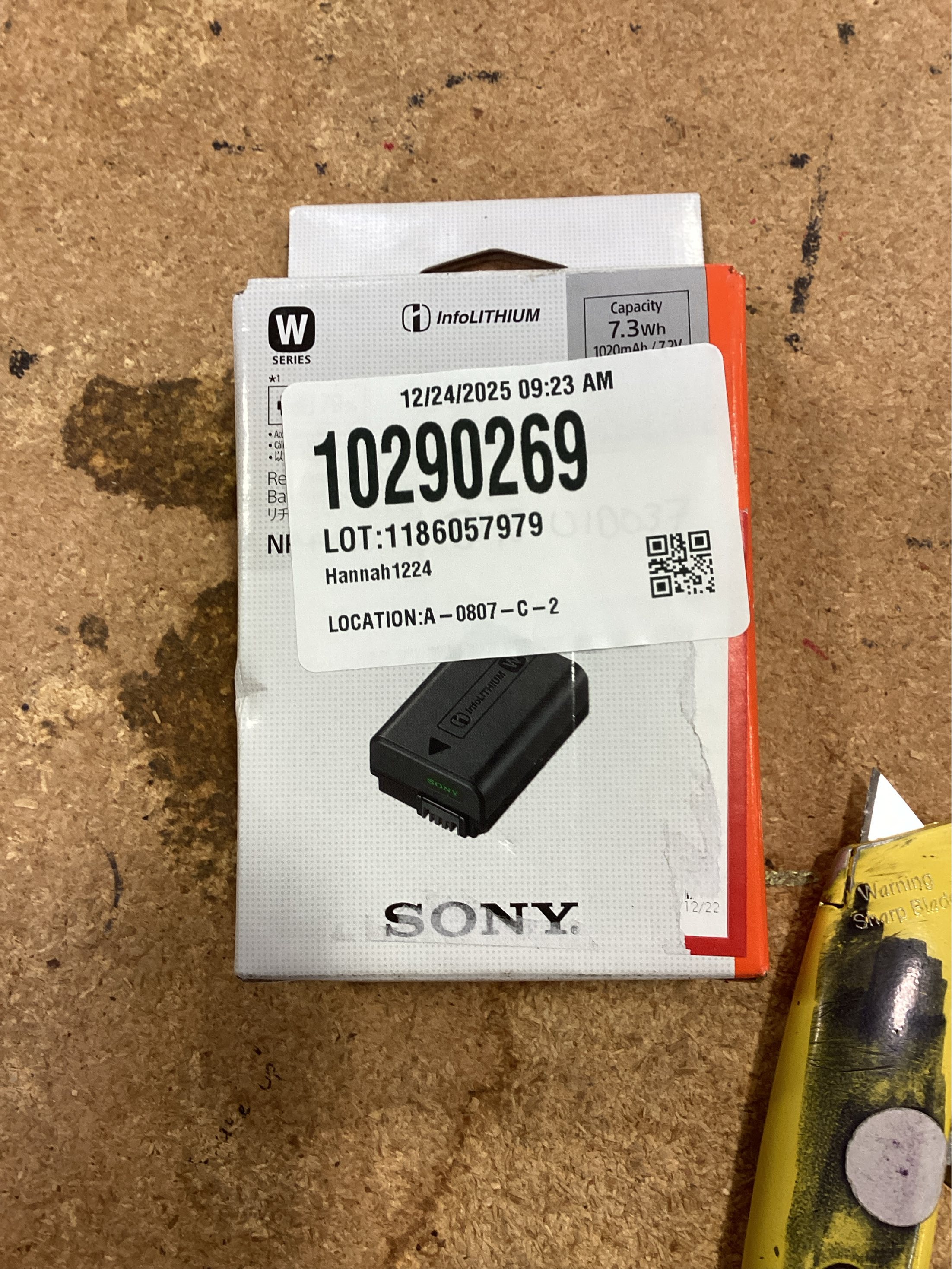 Sony NP-FW50 InfoLithium Rechargeable 7.3Wh 1020mAh Battery