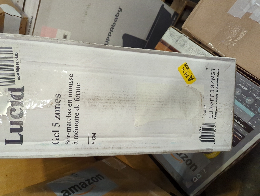 LUCID 4 Inch Gel Memory Foam Mattress Topper-Ventilated Design-Ultra Plush-Twin XL