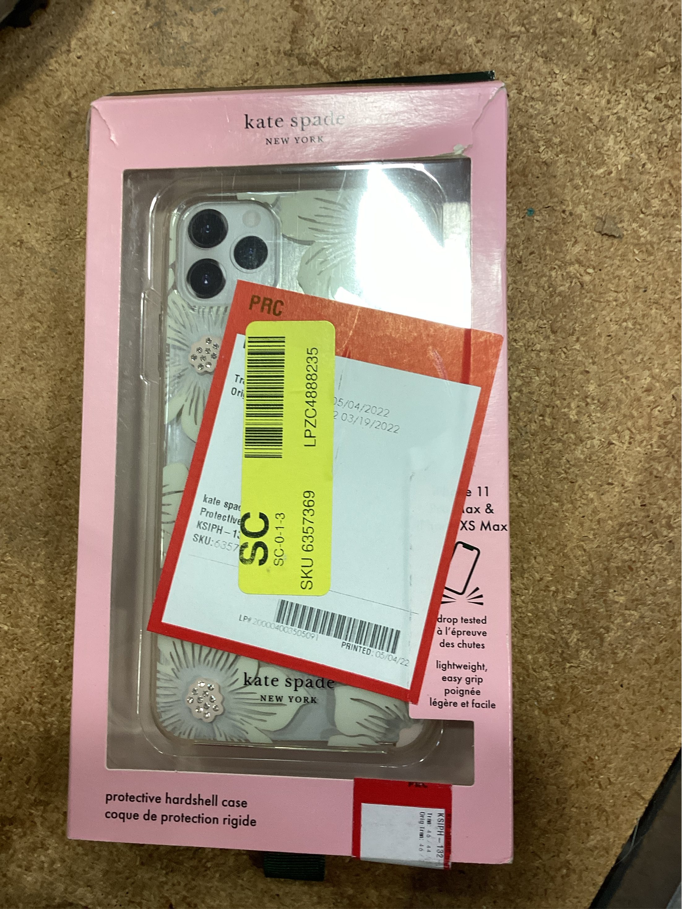 Kate Spade New York Apple iPhone 11 Pro Max/XS Max Hard Shell Case HollyHock Floral - Cream/Clear