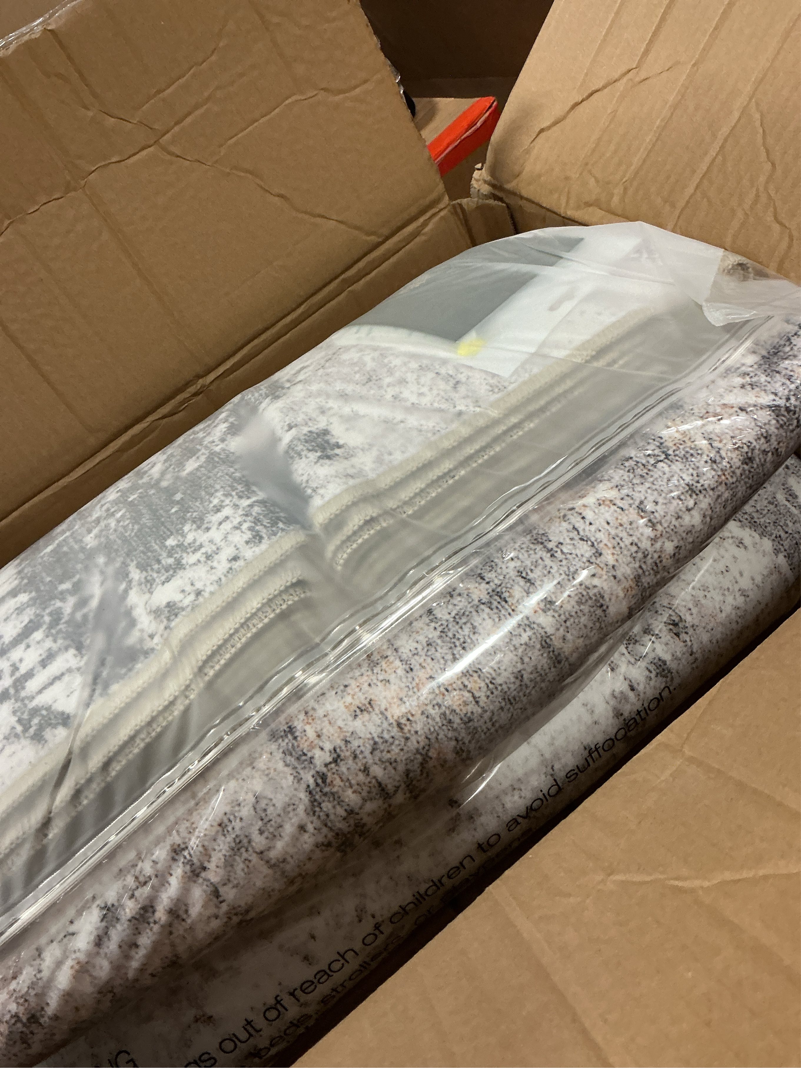 Area Rug Living Room Rugs - 8x10 Modern Abstract Soft Indoor Neutral Washable Rug Stain Resistant Non-Slip Low Pile Carpet for Bedroom Dining Room Home Office - Charcoal Grey