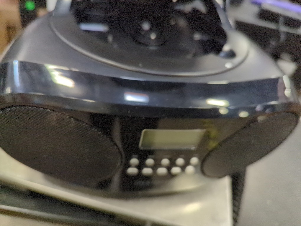 Insignia - CD Boombox with AM/FM Tuner - Black