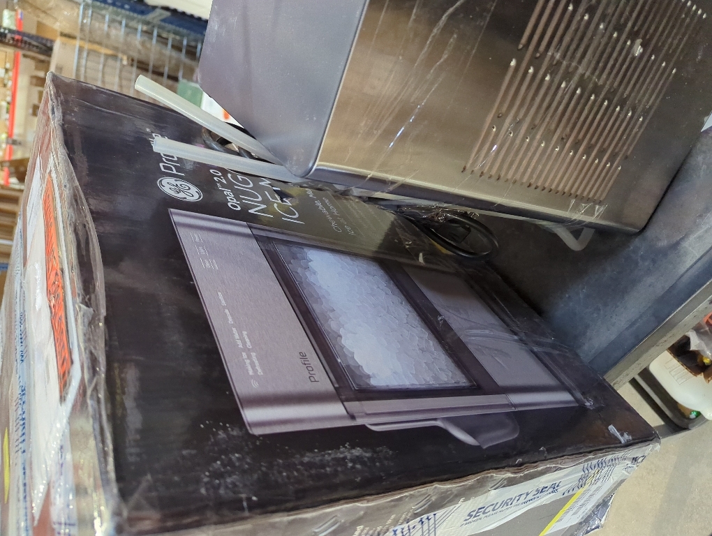 GE Profile Opal 2.0 XL with 1 Gallon Tank, Chewable Crunchable Countertop Nugget Ice Maker, Scoop included, 38 lbs in 24 hours, Pellet Ice Machine with WiFi & Smart Connected, Stainless Steel