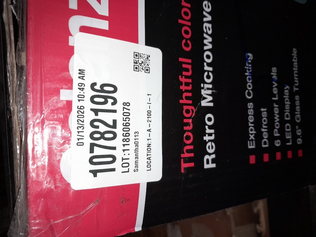 0.7 cu. ft. 700-Watt Countertop Microwave in Blue, Retro