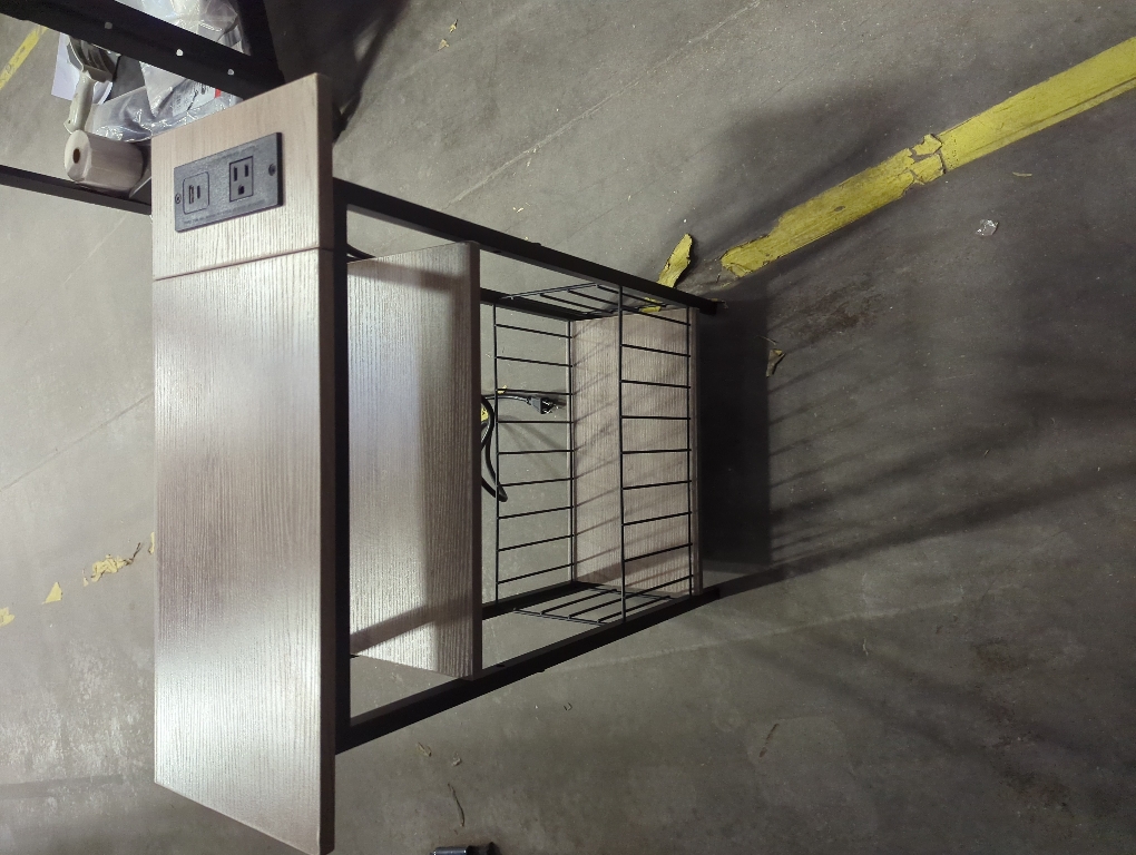 Vagusicc Narrow Side Table with Charging Station, Skinny Side End Table for Couch, 3-Tier Small End Tables for Small Spaces, 25.2 Tall Slim Nightstand Bedside Table for Living Room, Bedroom, Greige