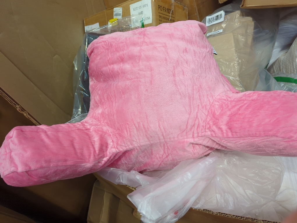 Sasttie Reading Pillow for Bed, Back Pillow for Sitting Up, Pink
