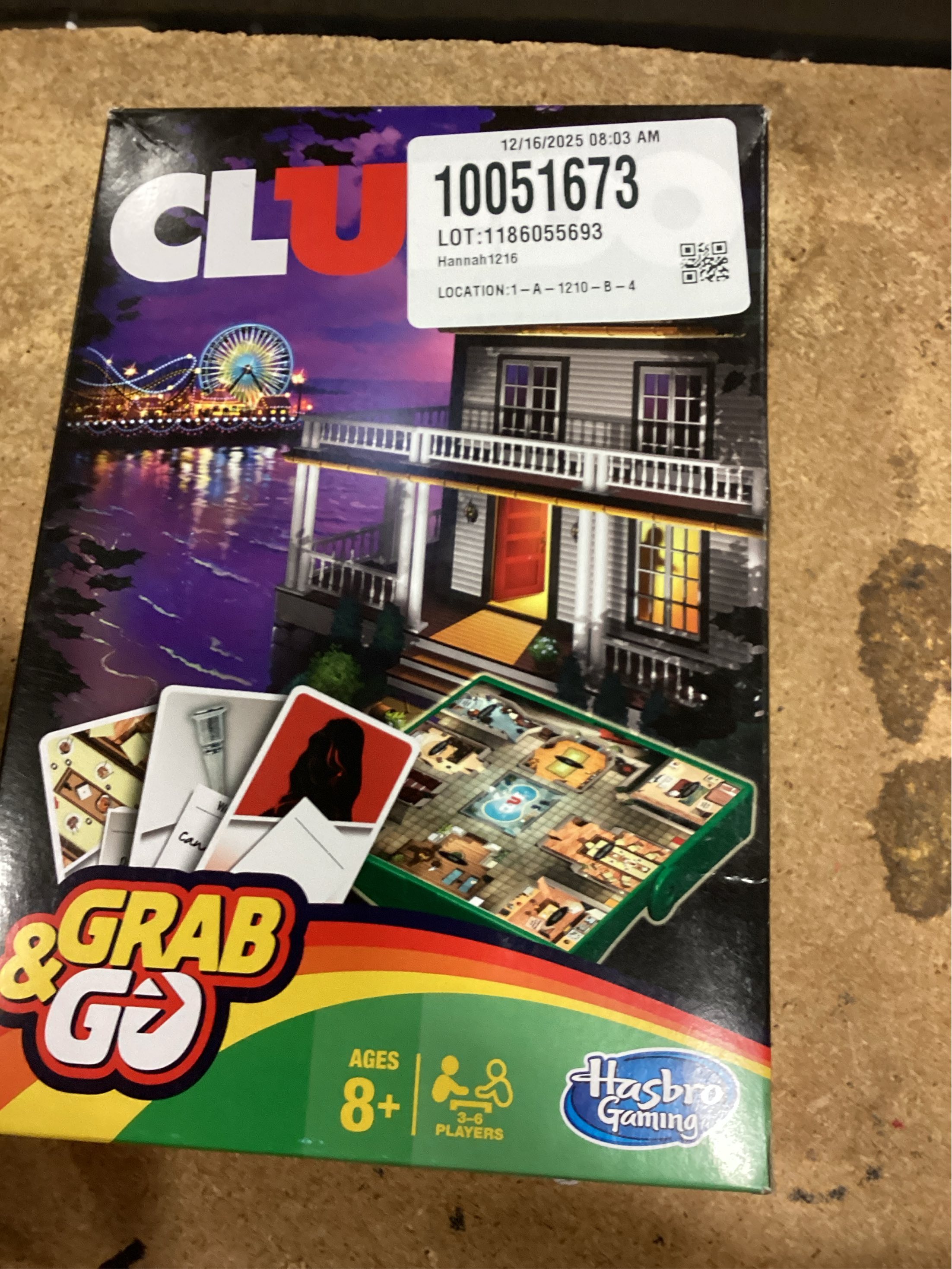 Hasbro Gaming Cluedo Grab & Go Game,60 x 80 cm
