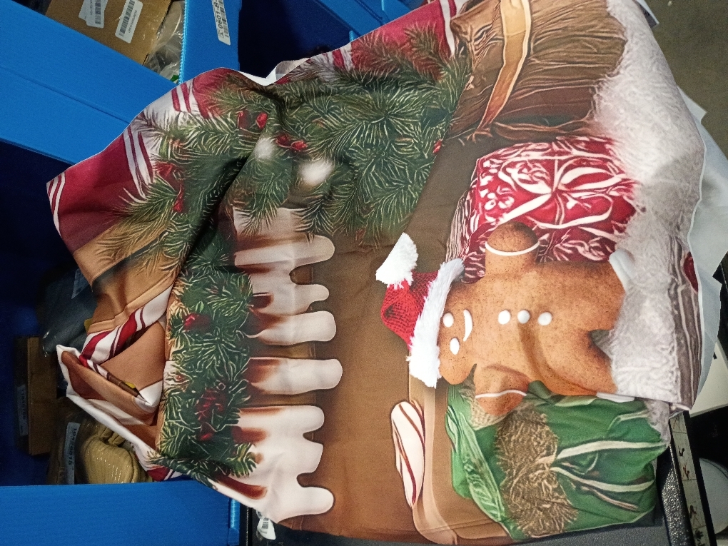 Mocsicka Gingerbread Christmas Backdrop Christmas Candy Cane Party Background Decorations Gingerbread House Family Holiday Party Photography Decorations Props (7x5ft)