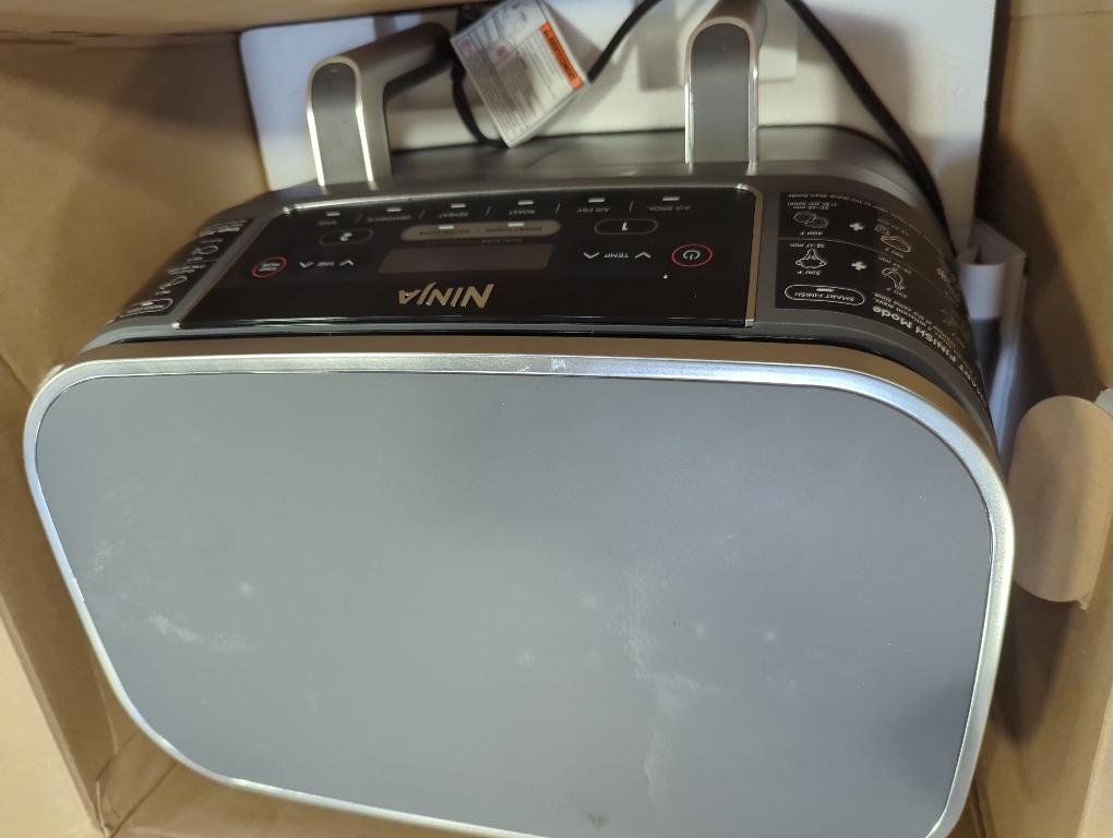 Ninja DZ201 Foodi 8 Quart 6-in-1 DualZone 2-Basket Air Fryer with 2 Independent Frying Baskets, Match Cook & Smart Finish to Roast, Broil, Dehydrate & More for Quick, Easy Meals, Grey