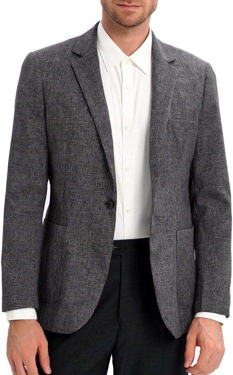 Size Small Deep Gray Men's Sport Coats & Blazers Linen Suit Jacket Casual Blazer for Men One Button