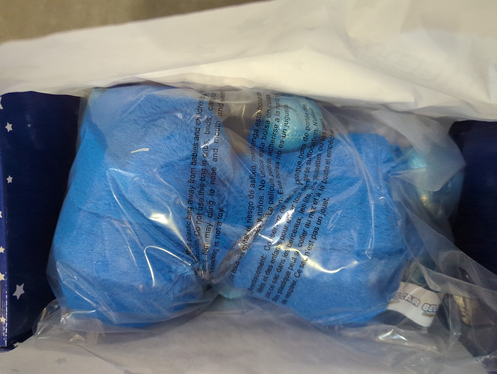 OnTel Star Belly Pup Plush Dog Dream Lites Starry Nights Nightlight Cuddly Blue