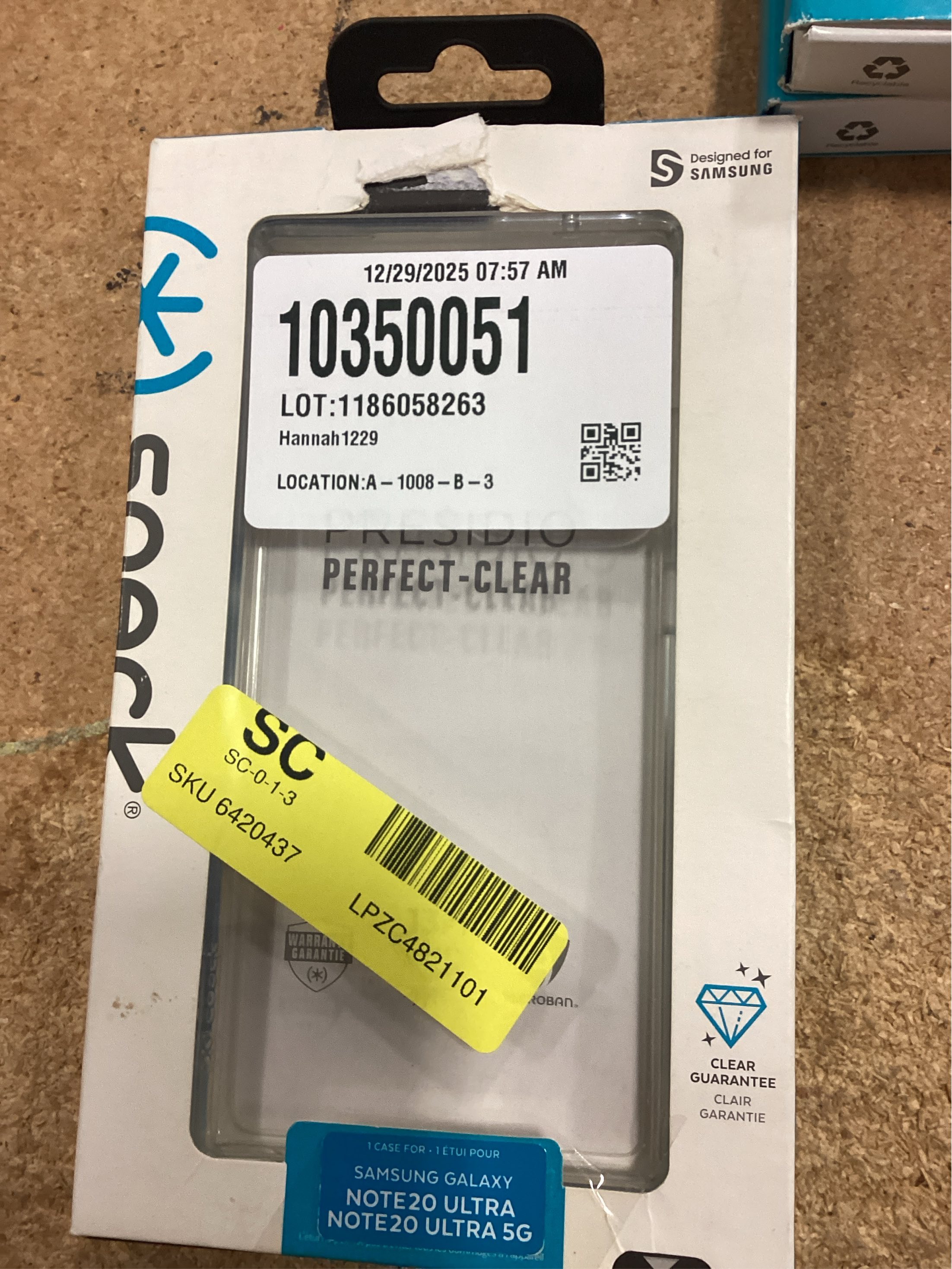 Speck Samsung Galaxy Note 20 Ultra Presidio Perfect Clear case in Clear/Clear