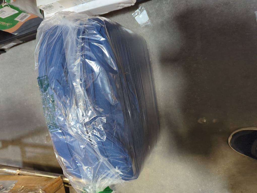 Topotdor Outdoor Chair Cushions for Patio Furniture, Waterproof Patio Chair Cushions Set of 2, Indoor/Outdoor Round Corner Chair Seat Cushion with Ties, 18x18x3, Blue