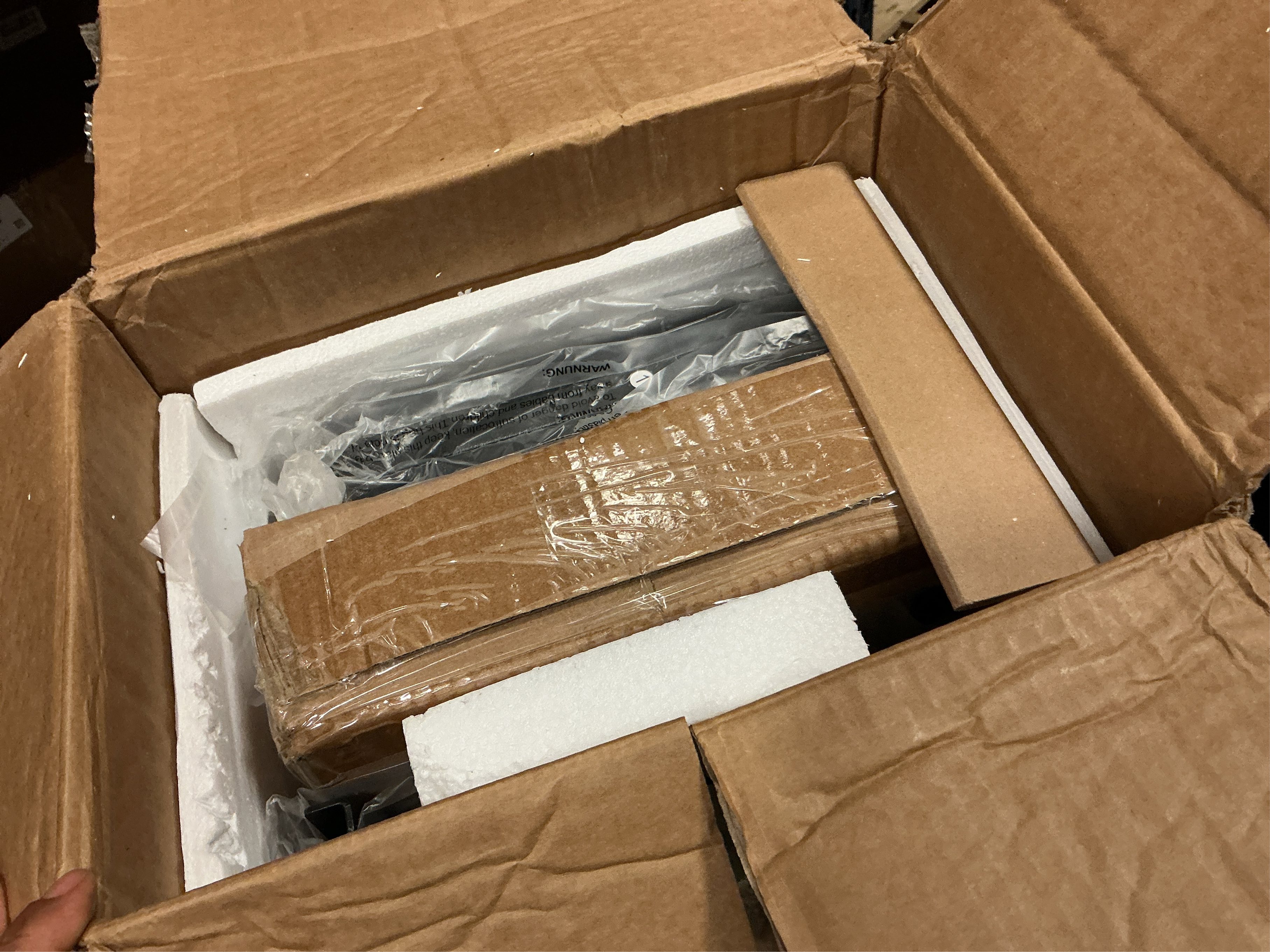 SUPERJARE Triple 4 Tier Bookshelf, Bookcase with 11 Open Display Shelves, Wide Book Shelf Book Case for Home & Office, Rustic Brown