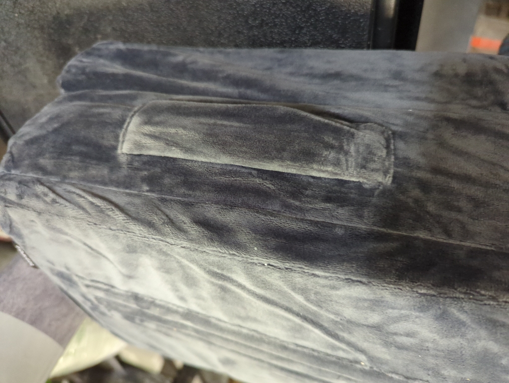 Couch Cup Holder Tray Pillow - Bed, Couch Caddy, Sofa, RV & Car - Holds Drinks, Snacks, Remotes, Phones, Kindle, Tablet | Bed Cup Holder (Grey)