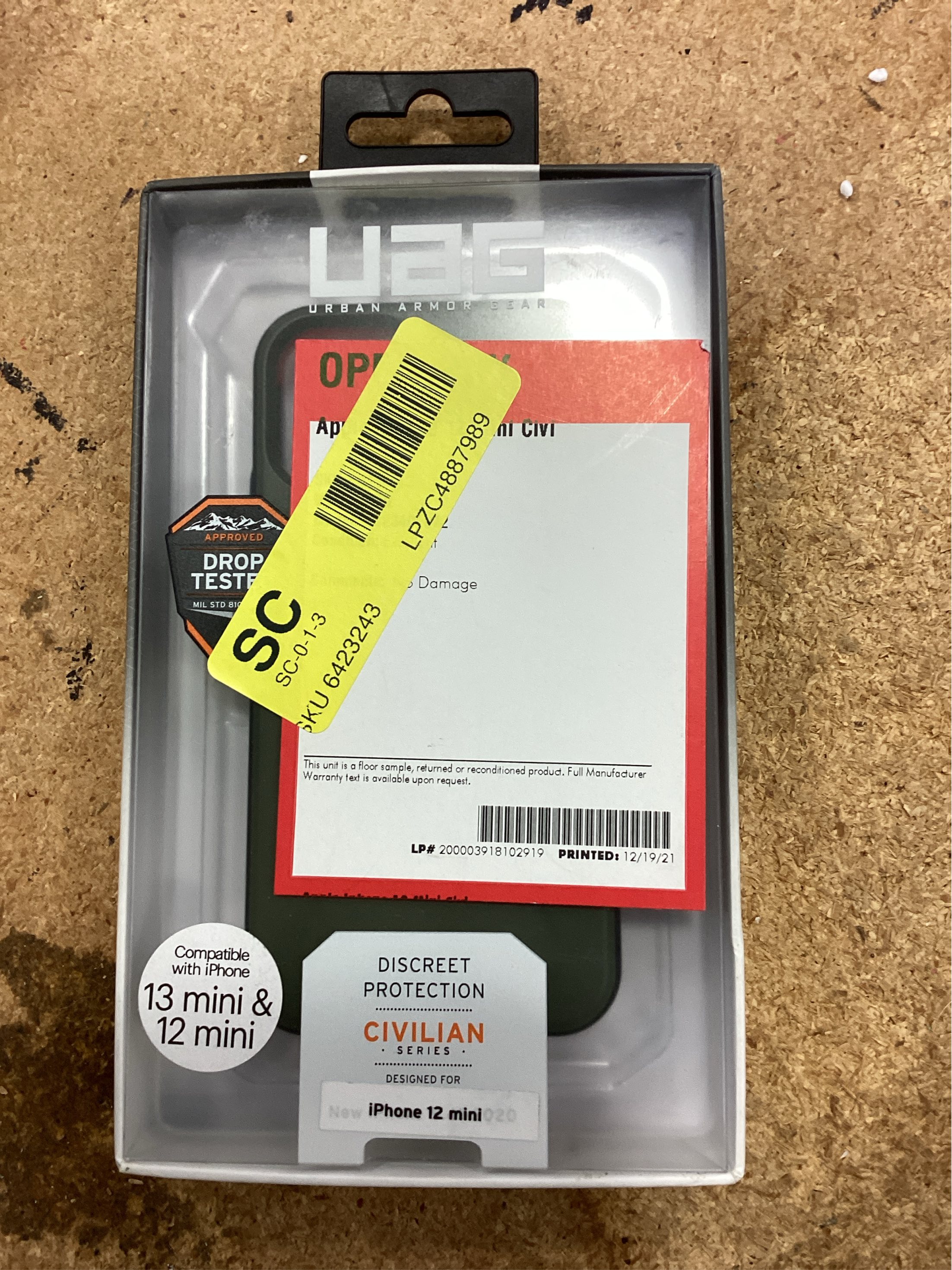 UAG - Civilian Hard Shell Case for Apple iPhone 12 Mini - Olive