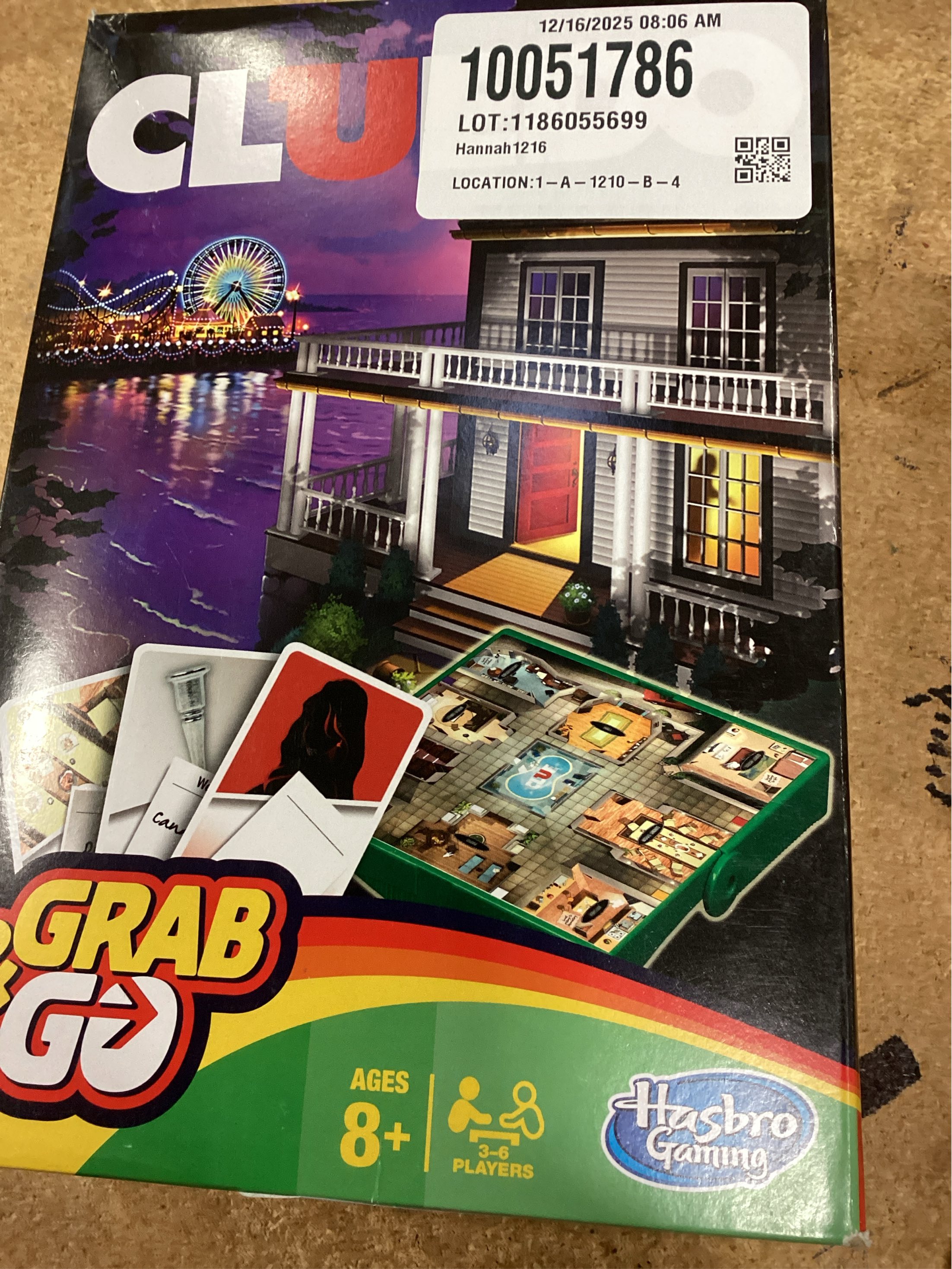 Hasbro Gaming Cluedo Grab & Go Game,60 x 80 cm