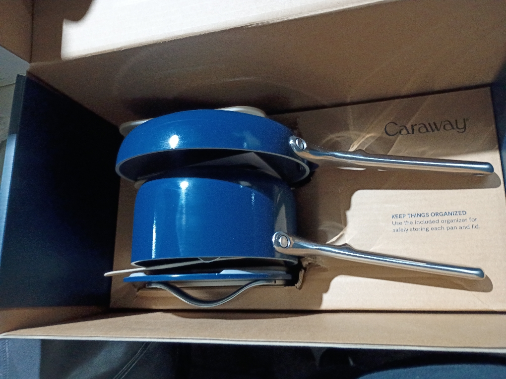 Non-Stick Ceramic Mini Fry Pan and Mini Sauce Pan Duo Navy