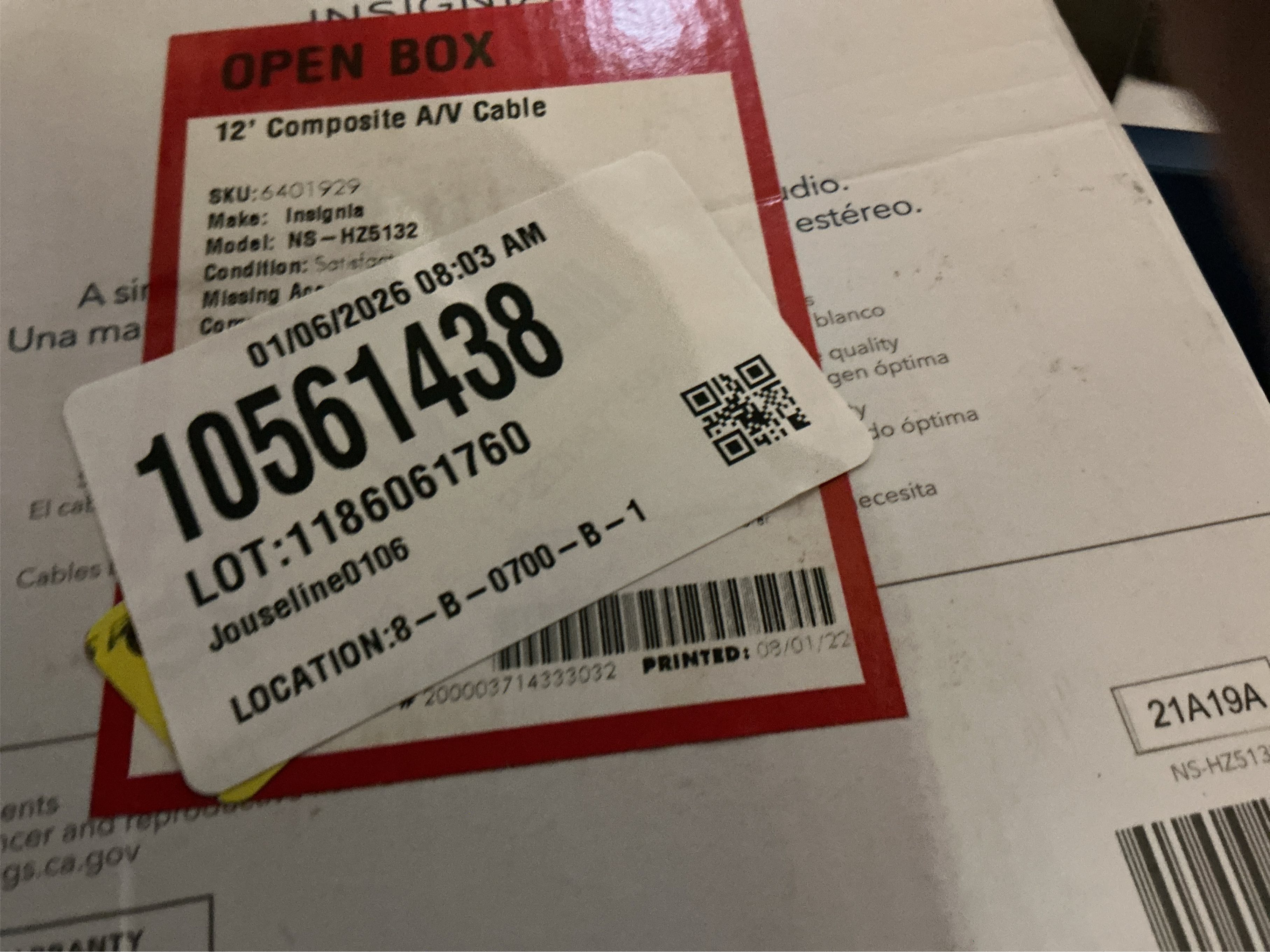 Insignia™ - 12  Composite a/V Cable - Black