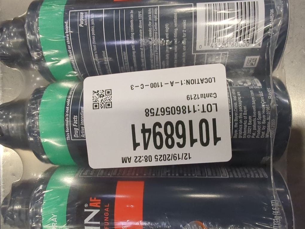 Lotrimin Medicated Deodorant Powder Spray with Miconazole Nitrate 2%, 4.6 oz (Pack of 3)