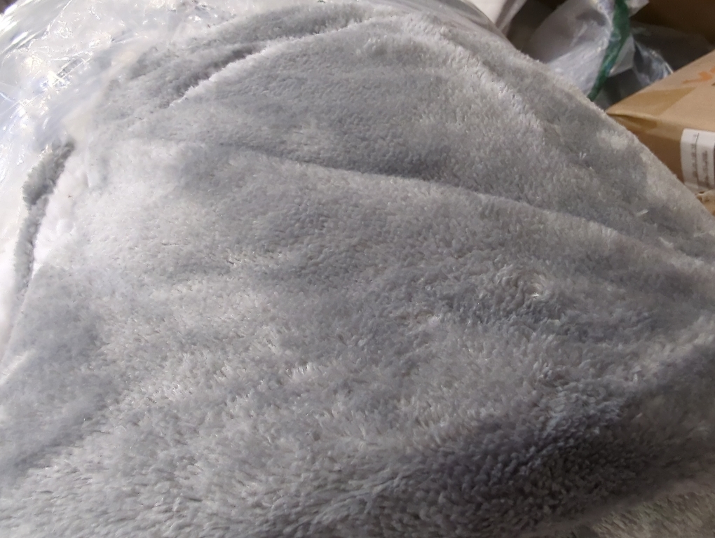 Amazon Basics Reversible Sherpa Throw Blanket, Dark Gray, 50x60