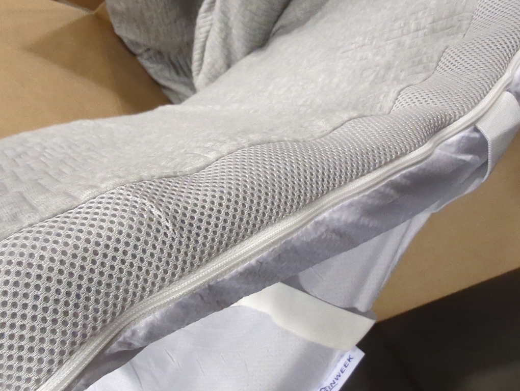 SINWEEK 2 Inch Mattress Topper Twin Size, Soft Memory Foam for Back Pain Relief, Breathable Bed Topper with Grey Cover, CertiPUR-US Certified