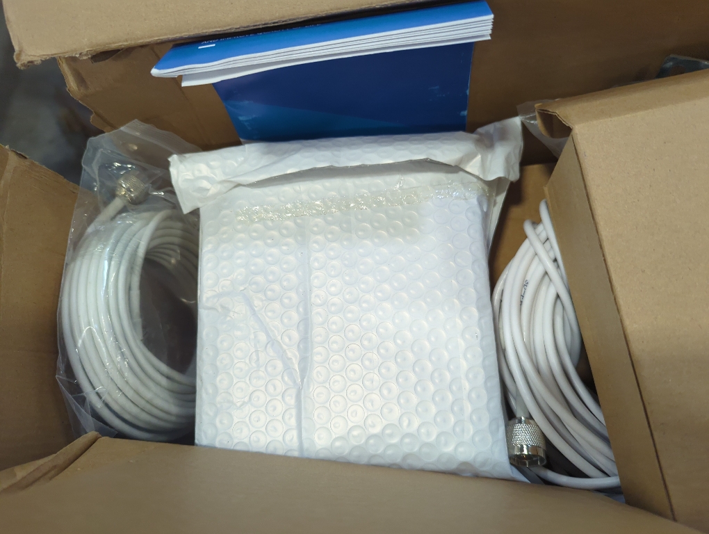 Cell Phone Booster, Cell Phone Signal Booster with 2 Indoor Panel Antennas for Band 66/2/4/5/12/17/13/25,Up to 8000 Sq.Ft,Boost 4G 5G LTE Data for All U.S. Carriers (Light Gray)