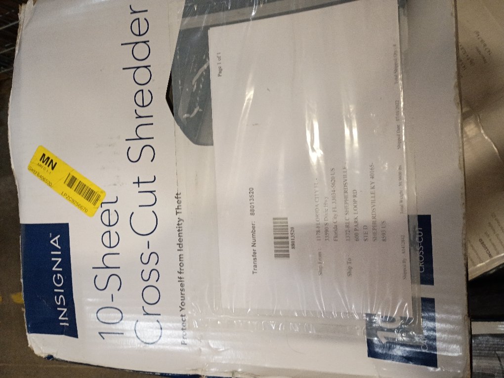 Insignia™ - 10-Sheet Crosscut Paper/CD Shredder - Black