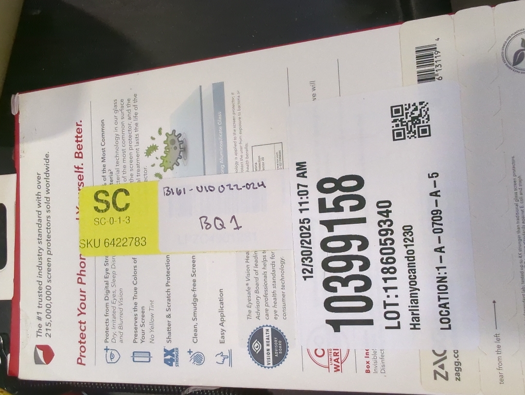 ZAGG - InvisibleShieldÂ® Glass Elite VisionGuard  Blue Light Filtering Screen Protector for Apple iPhone 12 Mini