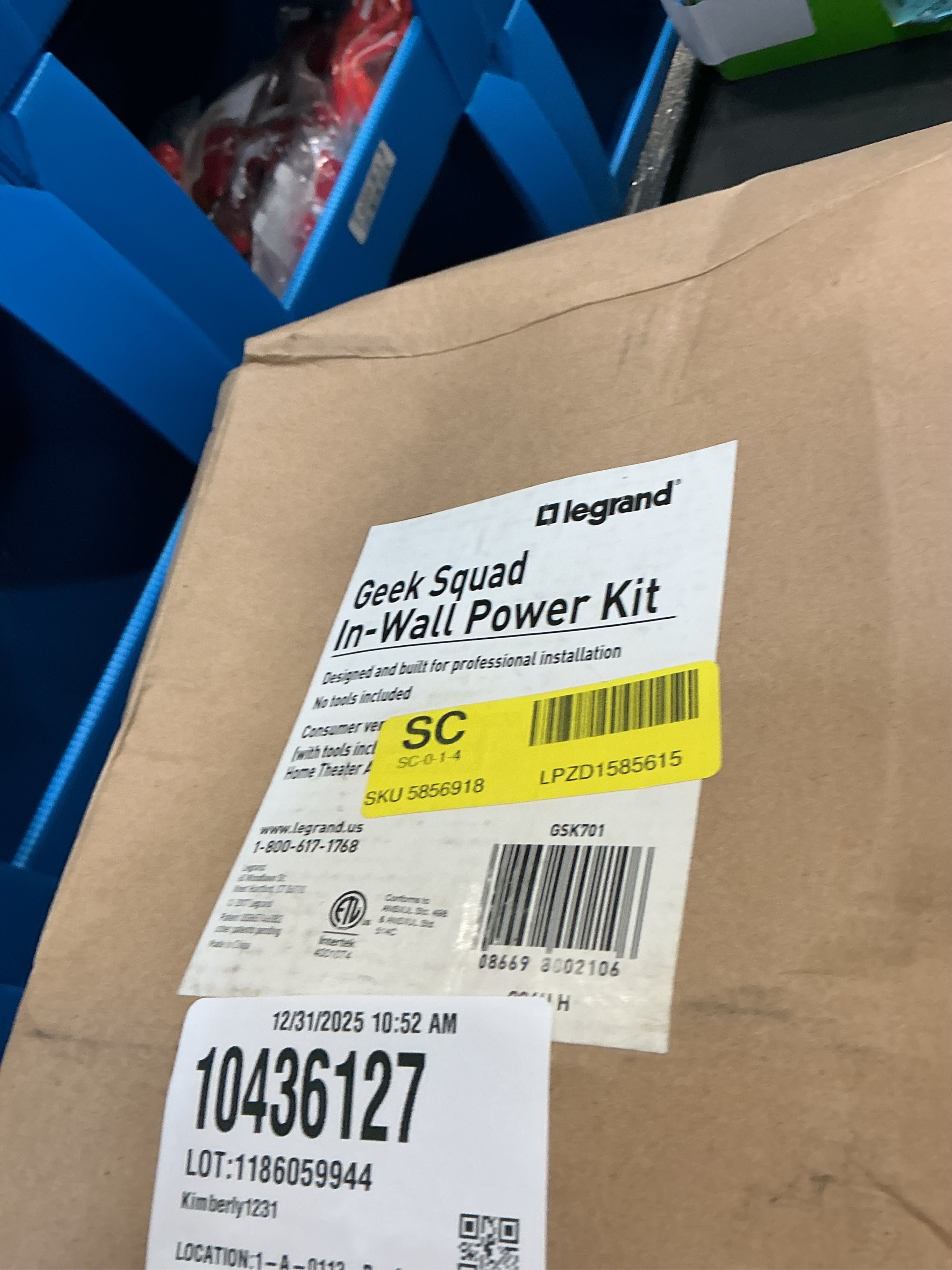 Legrand Geek Squad in Wall Power Kit - White GSK701