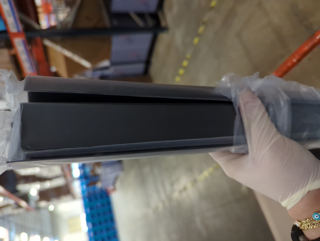 5 Pack Edge Black Hidden Drawer Door Cabinet Handle Aluminum Alloy Finger Bar Pull Concealed Furniture Hardware Back Mount Dresser Handles for Kitchen Bathroom 600mm(23.6 Inch)