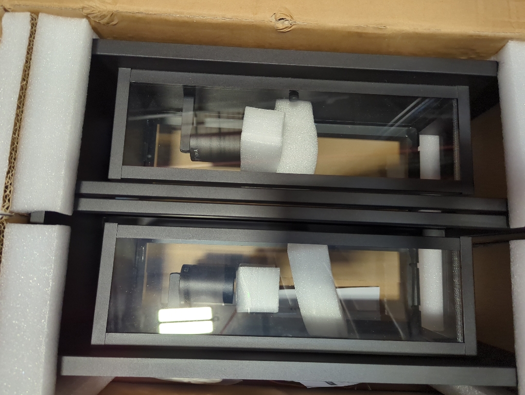 Black Caged Outdoor Wall Lights 2pk