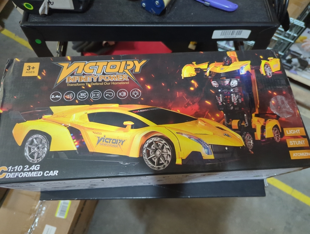 Victory Infinity Power 1:10 Big Size Transform RC Car, Gesture Sensing Transformation 2.4GHz Remote Control Car, One Button Deformation to Robot with LED Lights, Transforming Toy Cars Gift for Kids Age 8-12 Years Old Boys