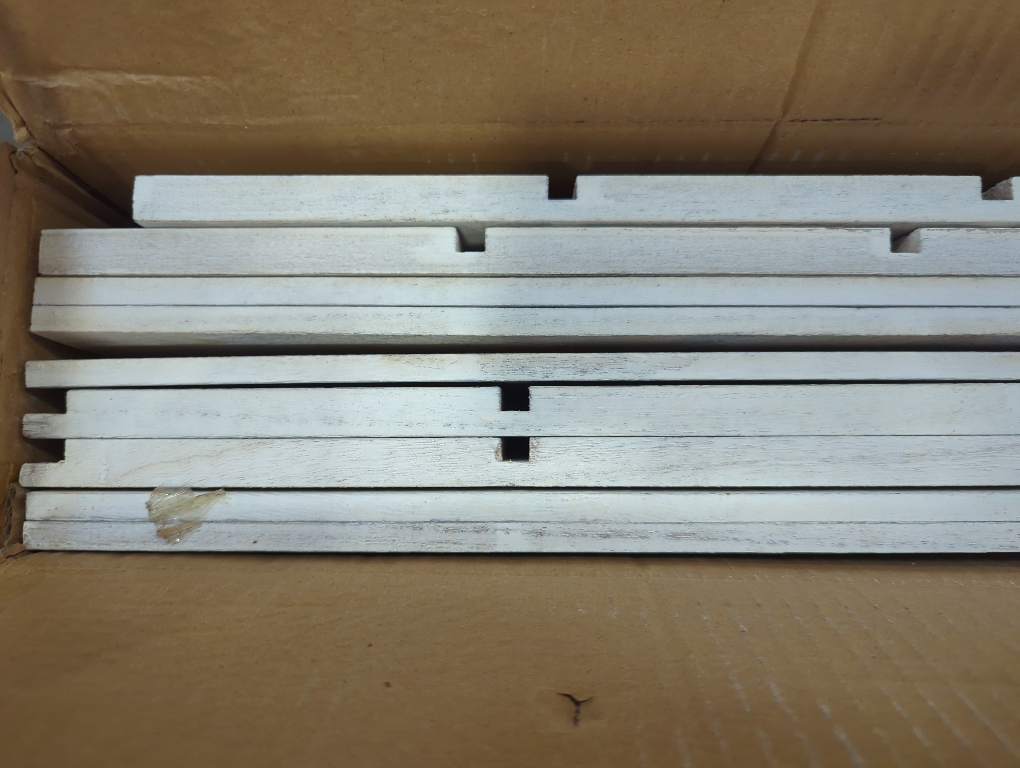 Coffee Mug Display Rack Wooden Display Shelves Cup Holder Shadow Box Shelf Wood Hanging Shadow Box Shot Glasses Display Case with 12 Compartment (Old White)