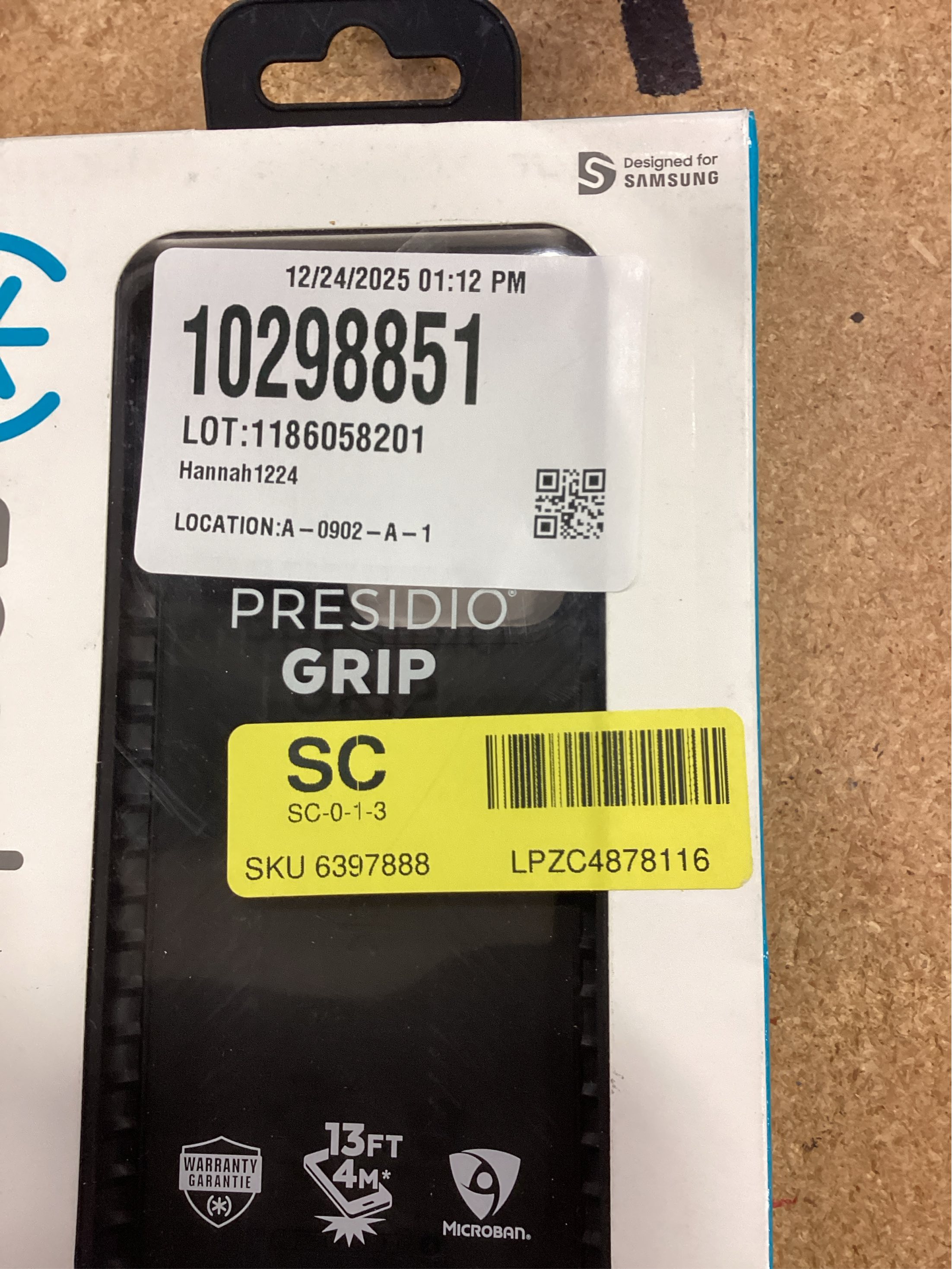 Speck 1363811050 Galaxy S20 Ultra Presidio Grip - Black/Black