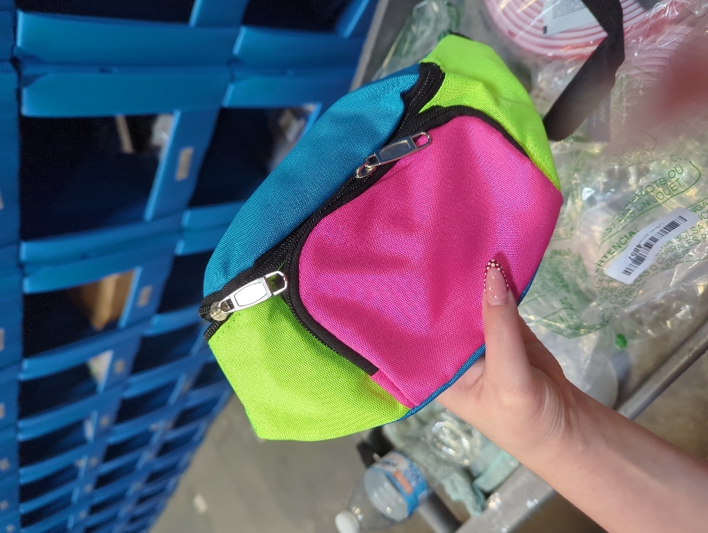 80s Neon Fanny Pack 2 Pockets 90s Belt Bags for Women Men Waist Retro Packs for Holiday Festival, 80s Theme Halloween Party, Vintage Rave Accessories Plus Size Belt Bag, Pink Bottom